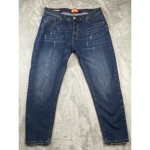 Pauri & Casati Jeans Men's Slim Taper 36x27.5 TG-54 Button Fly Made In Italy